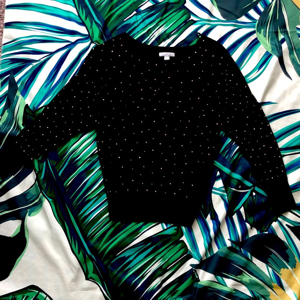 Black Gold Studded Sweater
